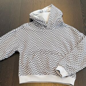 Kith Black and White Patterned Hoodie
